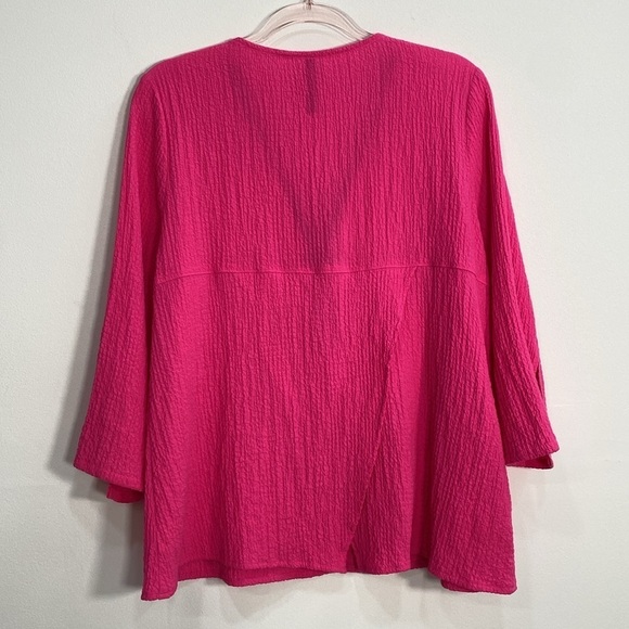 IC by Connie Crinkle Blouse Women's Medium Pink - Picture 7 of 8